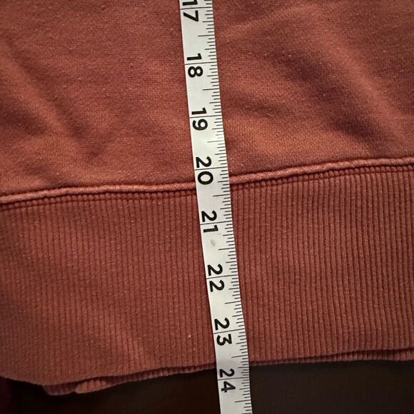 Aerie Sweatshirt Womens Size XSmall oversized faded red soft cozy fleece lined - Picture 6 of 6